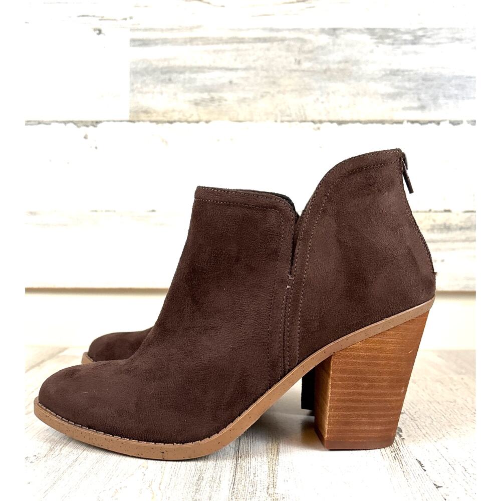 JOIE Womens 9.5 Brown Suede Kayden Pointed Toe Western Ankle Boot Bootie